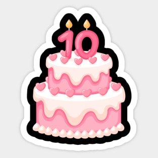 10th birthday gift Sticker